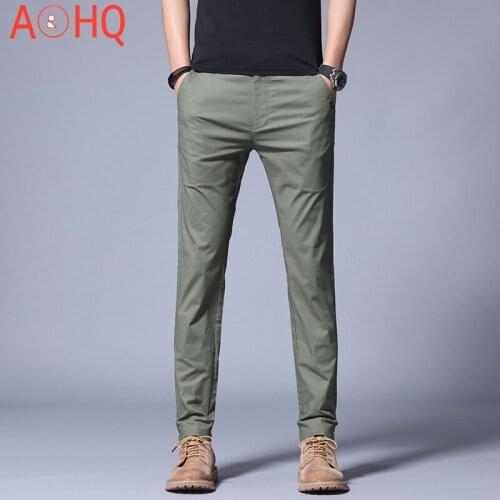 Summer Thin Casual Pants Men Pockets with Zipper Black Slim Fit Skinny Mens Trousers Office