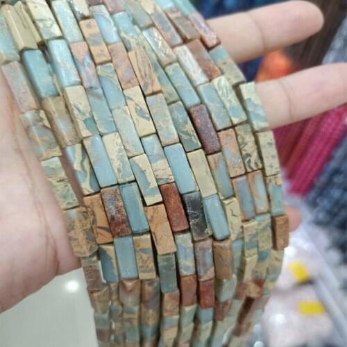 4x13mm Genuine Natural Snake Skin Stone Beads Rectangle Shape Loose Agalmatolite Stone Beads For Jewelry Making DIY Bracelet