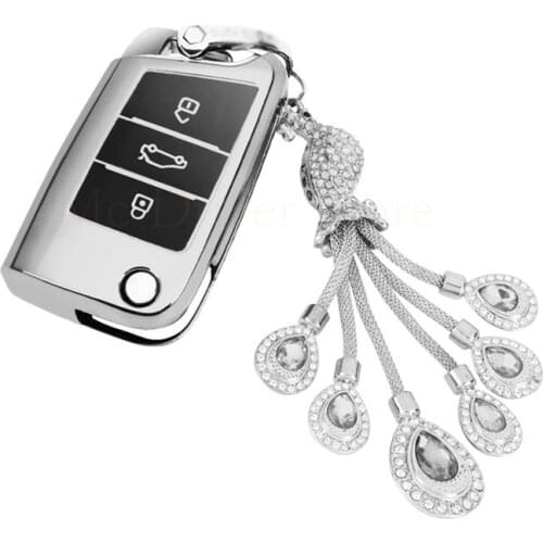 Key Case Cover For Volkswagen Golf 7 MK7/POLO 2016 Lamando B8 For Skoda Octavia A7 Superb Key Protect Bag Car Accessories TPU