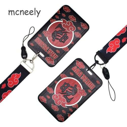 Cartoon Men ID Credit Bank Card Holder Students Bus Card Case Lanyard Child Visit Door Identity Badge Cards Cover Can Be Split