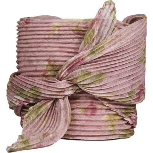 Fraise Accessory; Pleats Flower Pattern Scarf