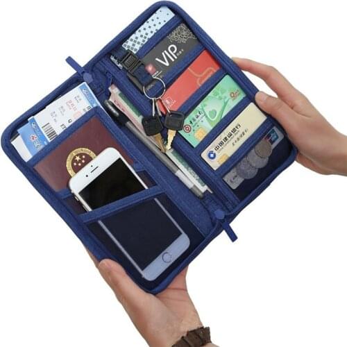 Travel Passport Covers Bag Wallet Travel USB Data Charging Cable Storage Documents Bank Card Pack Organizer Phone Key bag