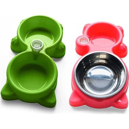 Double Cat Bowl Dog Bowl With Stand Non-Slip Blue Pet Feeding Cat Water Bowl Cats Food Pet Dogs Feeder Accesorios Para Perros