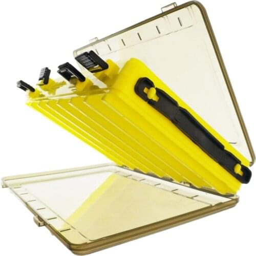 Double-Sided Fishing Lure Hook Box Visible Hard Plastic Fishing Bait Storage