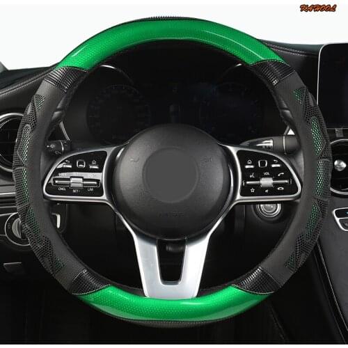 KAHOOL Microfiber Leather Car Steering Wheel Cover For Jeep Renegade Wrangler jk tj Grand Cherokee Compass Patriot