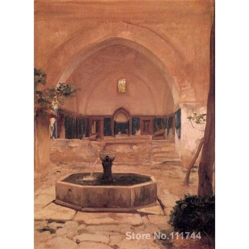 Paintings of portraits Courtyard of a Mosque at Broussa Frederic Leighton home decor High quality Handmade