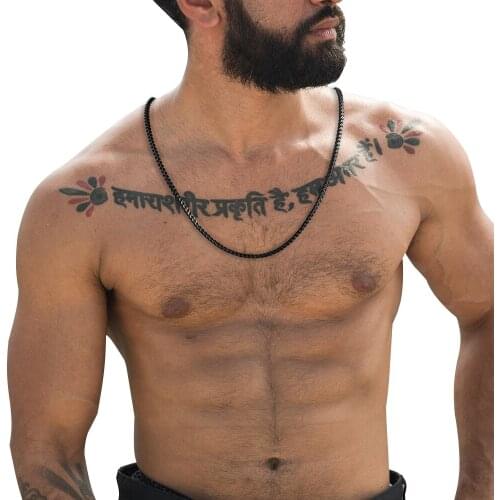 Classic Mens Stainless Steel Necklace Round Wheat Link Chains in Black Gold Silver Color Jewelry For Men chain 60cm Width 24inch