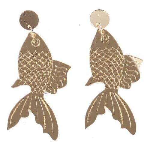 Korea Earrings Novelty Earrings Strange Jewelry Retro Festival Japanese Jewelry Goldfish Koi Earrings Earrings