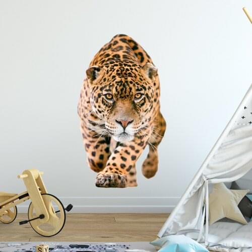 3D Tiger Wall Stickers Modern Teenager Bedroom Living Room Decoration Aesthetic Decals Wallstickers pegatinas de pared Wallpaper