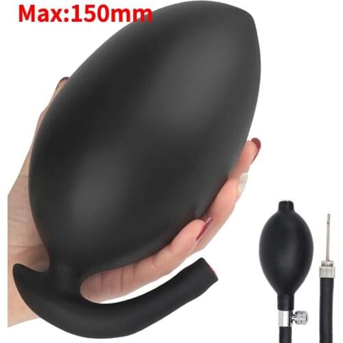 Super Large Inflatable Huge Anal Butt Plug Big Dildo Pump Prostate Massage Anus Dilator Expandable Sex Toys for Women Man Gay