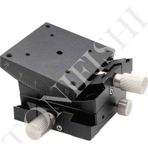 Angle tilt adjustment platform, fine adjustment platform, manual tilt angle platform, X/Y axis arc platform, range: ±10mm