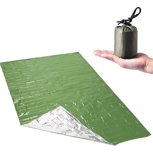 Portable Lightweight Outdoor Emergency Sleeping Bag with Drawstring Sack for Camping Hiking Travel Survival