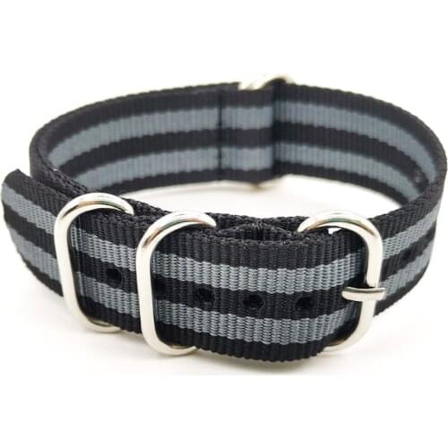 Rainbow Heavy Duty Green Nylon Straps 18mm 20mm 22mm 24mm Nylon Watch Band NATO Strap Black Zulu Strap Watch Strap 5 Ring Buckle