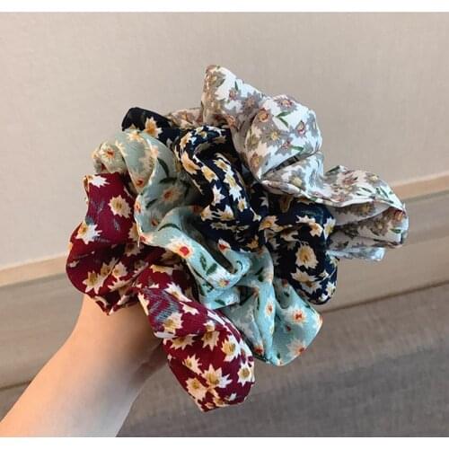 2020 Spring And Summer New Hair Ring Ins Lattice Floral Hair Accessories Retro European And American Hair Accessories