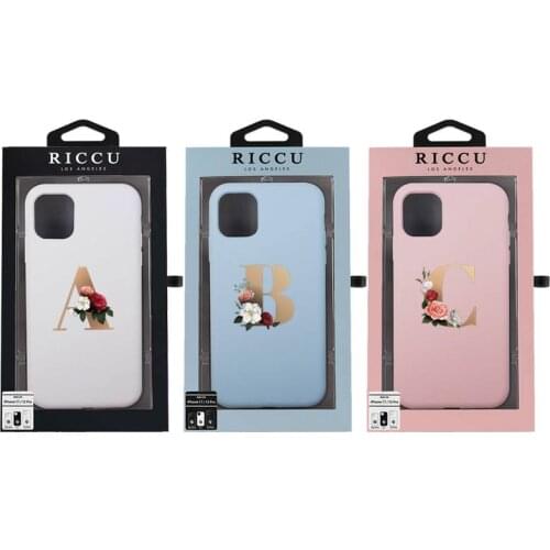 Flower custom 26 letters A-Z Phone Case for iphone 12 11 pro max mini XS MAX 8 7 6 6S Plus X XR Candy white Silicone Cases cover