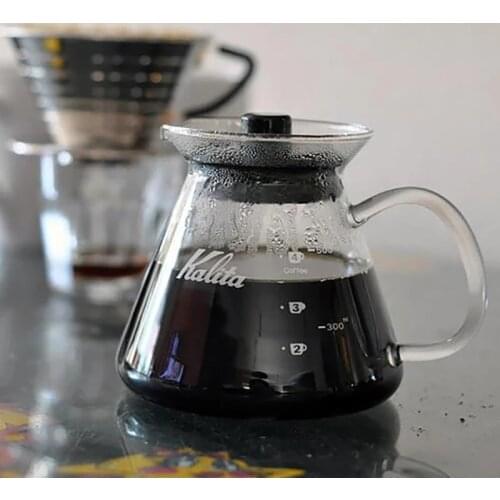 Kalita Wave Glass Server G 300ml glass coffee pot server 2 cups used with 101 drippers wave dripper 155 heat-resistant glass