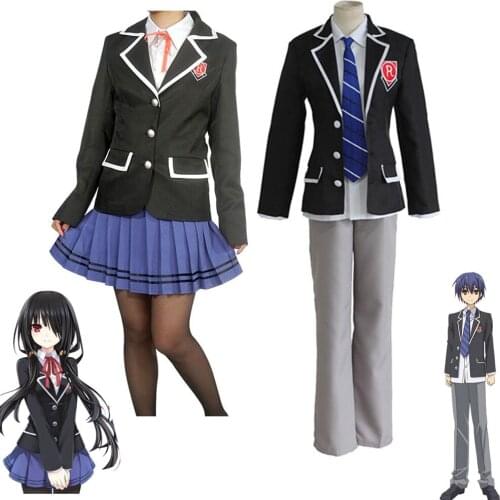 Kurumi Tokisaki Cosplay Uniform Date a Live Sexy Lingerie School Girl Cosplay JK Uniform Skirt Cute Dress Japanese Anime Socks