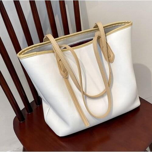 Large-capacity Womens Bag Autumn Contrast Color Underarm Bag 2021new Trendy Literary Ladies Tote Bag Fashion Shoulder Bag Women