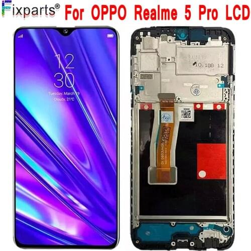 6.3 Inches LCD For OPPO Realme 5 Pro LCD Sisplay Touch Panel Screen Sensor Assembly For Realme 5 Pro RMX1971 LCD Replacement