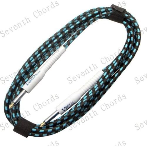 1pcs Cloth Braided 3M Guitar Cable Cord Audio Connection Cable For Electric Guitar Bass Effector Amplifier Speaker 3 Colors