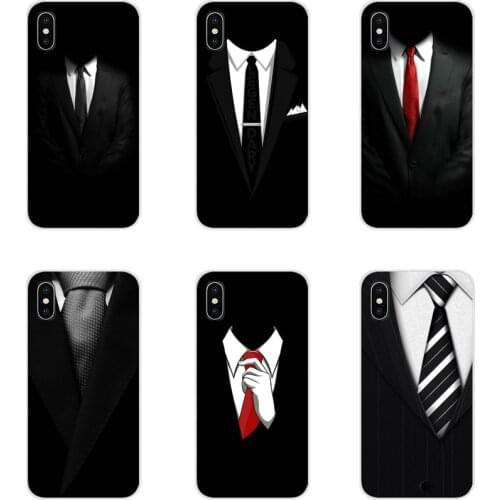 For Xiaomi Mi4 Mi5 Mi5S Mi6 Mi A1 A2 A3 5X 6X 8 CC 9 T Lite SE Pro Accessories Phone Cases Covers Man Suit Shirt Tie