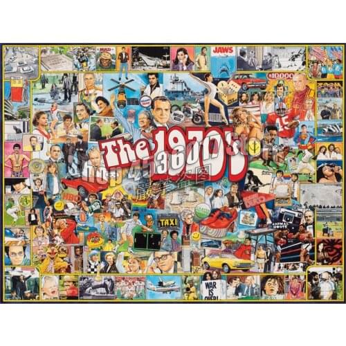 The Seventies 5D DIY Diamond painting Cross stitch Cartoon Full Square Diamond embroidery Pop Culture Americana Diamond mosaic