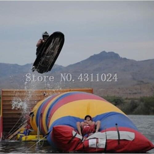 Free Shipping 7*3m Inflatable Water Jumping Pillow Inflatable Water Trampoline Air Water Blob Jumping Bag(Free Pump+Repair Kits)