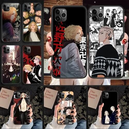 Anime Tokyo Revengers Phone Case Cover Hull For iphone 5 5s se 2 6 6s 7 8 12 mini plus X XS XR 11 PRO MAX black soft bumper