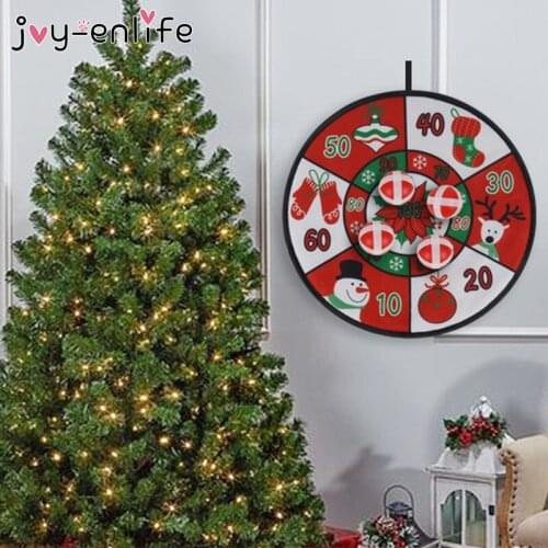 1pc Merry Christmas Dart Board Hanging Wall Decoration Christmas Gifts For Children Dart Game Navidad Family Party Game Supplies