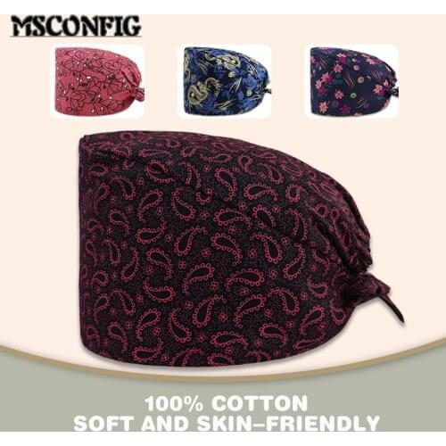 Fashion Unisex Surgical Cap Operating Room Cap Nurse Cap Veterinary Pet Beauty Salon Ophthalmology Hospital Clinic Clinical Cap