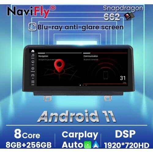 Android 11 8GB 256GB Auto Radio Multimedia for BMW 3 4 series F30/F31/F34/F32/F33/F36 Original NBT System Blue anti-glare screen