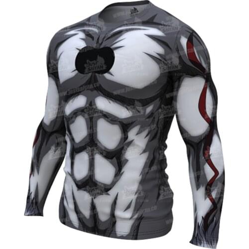 2021 T Shirts Cosplay Men Anime Shirts Fitness Compression T-Shirts Bodybuilding Tops Tees Harajuku Cosplay Anime character