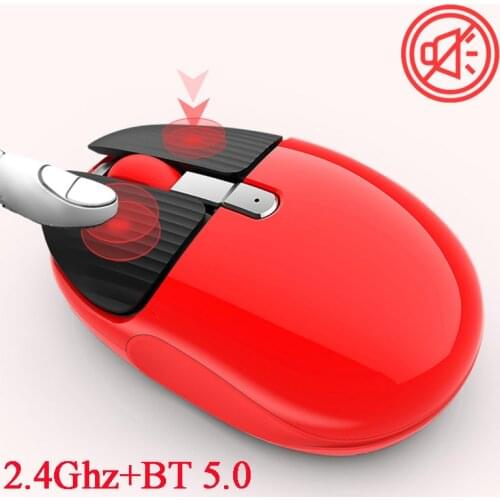 2.4G Wireless Mouse 1200 DPI Rechargeable Mouse For PC Laptop Computer Home Office Silent Ergonomic Mice Bluetooth-Compatible