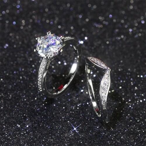 ZHOUYANG Engagement Ring Set For Women Classic Trend Rings Silver Color With Zircon Fashion Female Wedding Gifts Jewelry KAR230