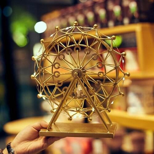 Home modern ornaments desk decoration Creative household iron ferris wheel decoration Living room study office craft decoration