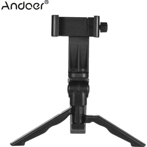 Andoer Tabletop Mini Tripod Stand Handheld Grip Stabilizer with Clip Holder Bracket for Camera for iPhone 7 Plus/7/6/6 Plus/6s