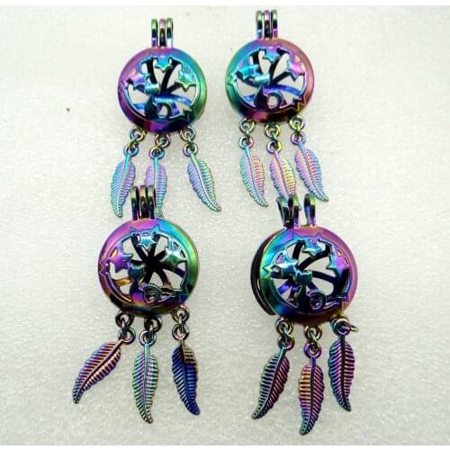 Natural Stone Quartz Crystal Opal Unakite Lucky beads Titanium Dreamcatcher Pendant for Diy Jewelry Making necklace 1PC hotsell