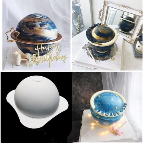 New Silicone 3D Planet Beatable Cake Chocolate Mold With Hammer DIY Making Tool Candy Cake Decorating Molds Baking Mould
