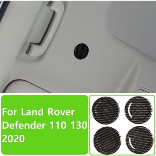 NEW!!! ABS Chrome Carbon Fiber For Land Rover Defender 110 130 2020 Car Roof Microphone Decoration Cover Accessories