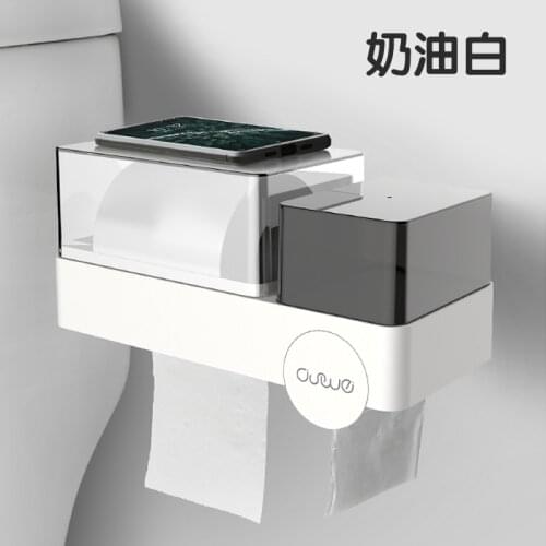 Bathroom Tissue Box Punch-free Roll Paper Tube Creative Household Paper Holder Waterproof Toilet Paper Rack Garbage Bag shelf