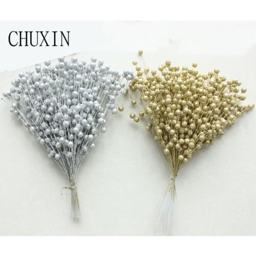 Golden Berry Artificial Flower Plastic Bedroom Decoration Home Christmas Decor Desktop Balcony Bedside Golden Simulation Fruit