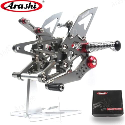 Arashi For TRIUMPH DAYTONA 675 675R 2013-2018 CNC Rider Footrests Adjustable Foot Pegs Rearset 675-R 2013 2014 2015 2016 2018