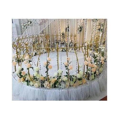 New Sen European style semi-circular arc iron fence road lead the wedding stage catwalk fence arch wedding props