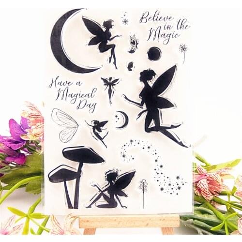 11x15cm mushroom fairy Transparent Clear Stamps Silicone Seals Roller Stamp DIY scrapbooking photo album/Card Making