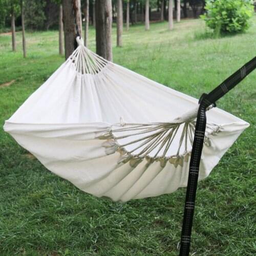 Sports Canvas white Portable Hang Bed Travel Swing Survival Sleeping Outdoor Canvas Camping Hammock Garden Swing Hanging 40a