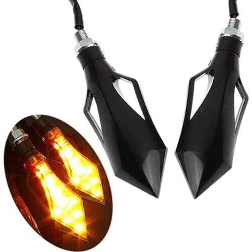 2Pcs Motorcycle 9 LED Turn Signal Indicators Blinker Amber Light For Honda BMW