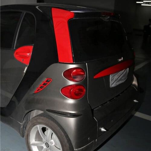 Car Decoration Cover Red Exterior Trim Protection Shell Styling Accessories For Mercedes Smart 451 fortwo Exterior Decoration