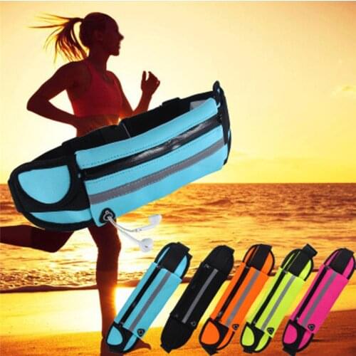 Waterproof Sport Runner Waist Bum Bag Running Jogging Belt Pouch Zip Fanny Pack