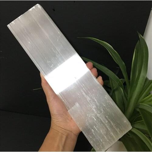 High-quality 20cm quartz crystal selenite slab reiki healing chakra minerals and natural stones
