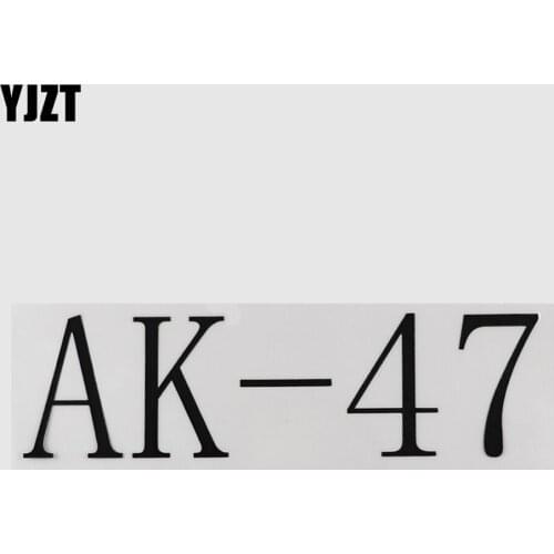 YJZT 21.3CM×6.1CM AK-47 Ammo Number Motorcycle Decal Personality Car Sticker Vinyl 13D-0658